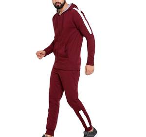 Conjuntos informales de calidad superior para hombre, chándal ligero de algodón 100%, pantalones de chándal transpirables con capucha para invierno, sólido frontal personalizado - Product Image 2