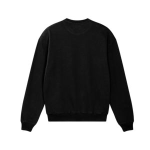 Meilleur sweat-shirt 80% coton 20% polyester homme avec col côtelé élastique pour toutes les occasions d'hiver noir Boxy Fit - Product Image 2