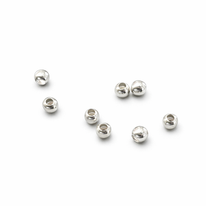 Abalorios de Plata de Ley 925 para Engarzar, Hechos a Mano, de Alta Calidad, de 2mm y 8mm, para Joyería con Piedras Preciosas, 50 Unidades en Bolsa, Estilo Charm - Product Image 1