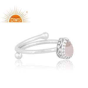 Stylish Design 925 Sterling Silver Natural <b>Crystal</b> Quartz Gemstone <b>Ring</b> For Women Custom Jewelry For Women Gift For Her - Product Image 4