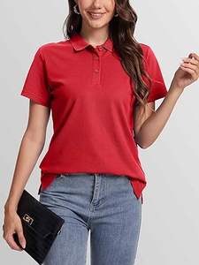 Camiseta Personalizada para Mujer, Tejido Oxford de Poliéster, 240g, Alta Calidad, Secado Rápido, Transpirable, Logotipo Personalizado Bordado, Deportes, Golf - Product Image 4