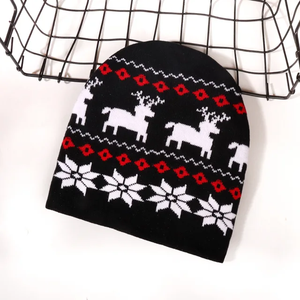 หมวกไหมพรมลายหัวใจเชอร์รี่สำหรับผู้หญิงหมวกฤดูหนาวแฟชั่นสไตล์ยุโรปอเมริกัน - Product Image 4