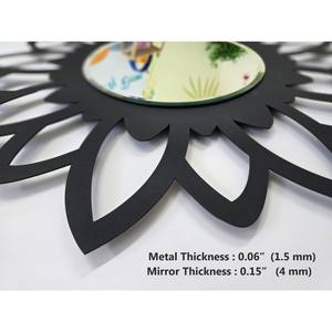 Modern Round <b>Wall</b> <b>Mirror</b> <b>Decorative</b> Art,Flower Metal <b>Mirror</b> Housewarming Gifts Amazing Quality - Product Image 2