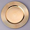 Plaque de chargeur personnalisée de luxe en cuivre et métal plat rond de créateur martelé pour usage domestique - Product Image 5