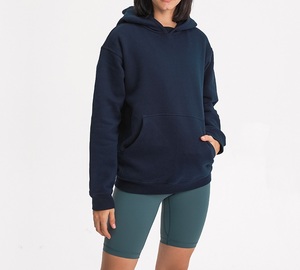 Automne unisexe surdimensionné pull à capuche femmes sweat en coton avec logo personnalisé broderie léger impression conception sweats à capuche - Product Image 3