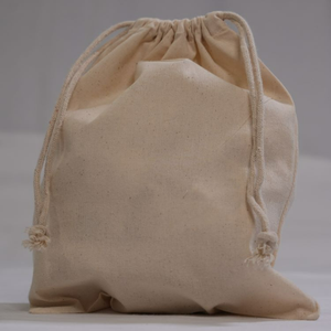 Sac à cordon en coton recyclé biologique blanc de luxe à la mode anti-poussière élégant tissu doux pour bijoux emballage cadeau réutilisable - Product Image 3