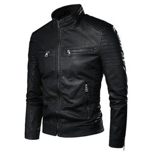 Personalizar Fabricante Causal Vintage Chaquetas de cuero de los hombres Diseño fino Motor Biker Pocket 100% Chaqueta de cuero para los hombres - Product Image 4