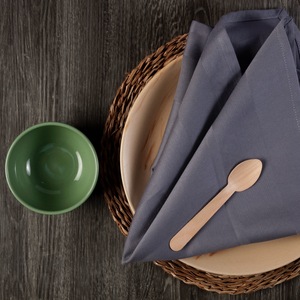 Juego de servilletas de satén de algodón 100%, de secado rápido toalla de lino, tejido blanco sólido para el hogar, hoteles, restaurantes, uso de cocina sostenible - Product Image 5