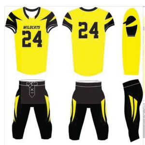 Ensemble d'uniformes de football américain de haute qualité imprimé par sublimation de logo personnalisé fait à la main nouveau produit à la mode OEM Service 5XL Sports - Product Image 1