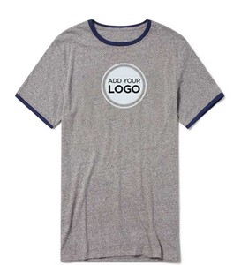 Next Level T-shirts unisexes gris chiné/noir pour hommes T-shirt unisexe en jersey fin - Product Image 6