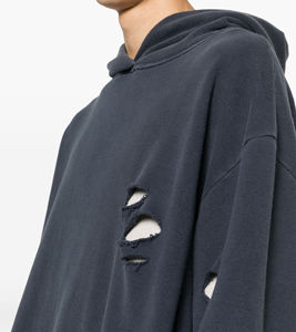 Nueva llegada 100% algodón hombres invierno térmico de gran tamaño pulóver sudaderas con capucha bordado Streetwear con capucha pantalla impresa sudaderas con capucha - Product Image 6