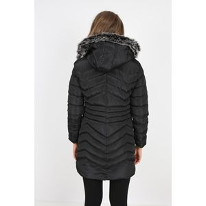 Piumino con cappuccio rimovibile nero