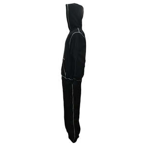 Conjunto de Sudadera con Capucha y Pantalones Deportivos de Manga Larga para Hombre, Estilo Urbano, Costuras en Contraste, Ropa Deportiva de Invierno para Tallas Grandes - Product Image 2