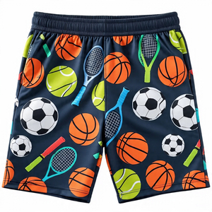 Pantalones cortos de poliéster para entrenamiento, pantalones cortos ligeros para correr para hombre, pantalones cortos para gimnasio, ropa deportiva, cintura alta con cordón - Product Image 6