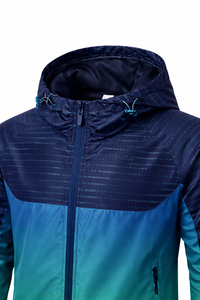 Custom Front Hooded Winter <b>Mens</b> Windproof Waterproof Windbreaker <b>Jacket</b> Plus Size Outdoor Sports Breathable Eco-Friendly Nylon - Product Image 3