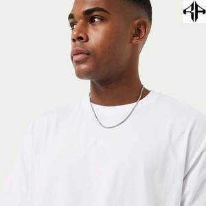 Camiseta OEM/ODM 100% de algodón con cuello redondo para hombre, diseño sólido con patrón 230 GSM, tela de punto, camiseta estampada en blanco, lote abastecido - Product Image 5