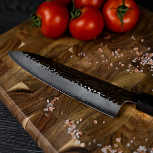 Cuchillo de Cocina de Acero con Alto Contenido de Carbono, Fabricación Propia (DIY), con Mango de Madera de Olivo Natural - Product Image 3