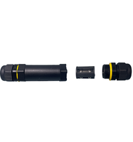 Conector Circular en Forma de I, Impermeable para Exteriores, IP68, con Tornillo, para Cable, PG13, 300V, PVC, 6-10A, 2-5 Pines