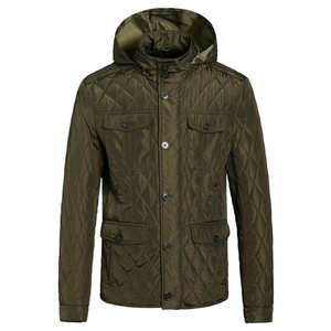 แจ็คเก็ตกันลมกันน้ำกันน้ำกันลมมีกระเป๋าด้านหน้าสำหรับฤดูหนาวเสื้อแจ็คเก็ตทรงพองสำหรับผู้ชายไซส์ใหญ่พิเศษ - Product Image 1