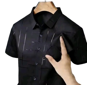 Camiseta de Verano para Hombre, Manga Corta, a Cuadros, Informal, Camiseta Polo Delgada de Color Sólido para Hombre - Product Image 2