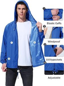 Wholesale Designer Men's Long Winter Hooded Windbreaker Jacket Stand Front Pockets Lightweight Windproof Waterproof Breathable - Product Image 3
