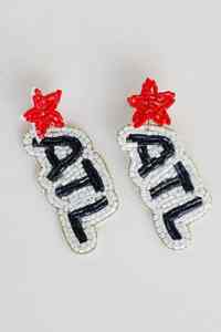 Pendientes de cuentas de semillas con letras, ligeros, hechos a mano, joyería de moda de calidad de exportación a precio económico - Product Image 3