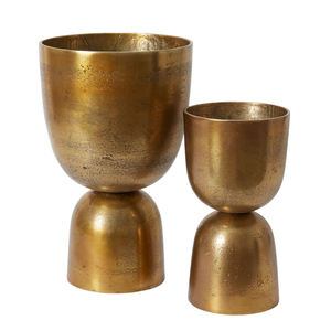 2025 Ensemble de 2 Vase à fleurs en métal fini antique en laiton Accessoires décoratifs pour la maison de luxe Vase et Pots - Product Image 1