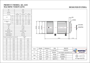 Lente de Visión Artificial de 50 mm con 10 Megapíxeles y Formato de 2/3\", Rendimiento Óptico de Alta Precisión - Product Image 4