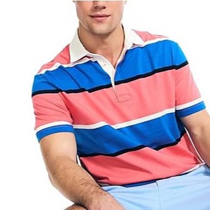 Design de t-shirts de polo de sport personnalisés t-shirts pour hommes en jersey de rugby en coton à rayures de qualité supérieure pour hommes de toutes les couleurs - Product Image 4