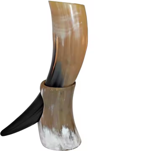 Viking <b>Drinking</b> Horns with <b>Stand</b> Polished Buffalo Horns Indian Manufacturer Exporter Wholesale Price - Product Image 2
