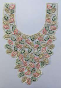 Premium Embroidered Neck <b>Patches</b> for Garment Decoration Customizable Neckline <b>Appliques</b> for Ethnic and Western Wear made 100% - Product Image 2