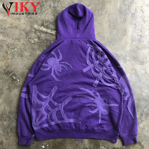 Sweat à capuche brodé en détresse lavé à l'acide Service OEM Sweats à capuche lourds pour hommes PAR VIKY INDUSTRIES - Product Image 5