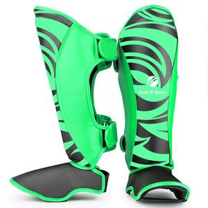 Protège-tibias de qualité supérieure en cuir véritable, fabrication sur mesure, protège-tibias d'entraînement de boxe, protège-tibias de Muay Thai, protège-tibias de kickboxing - Product Image 4