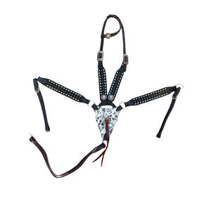Ensemble de tack en cuir véritable Western Horse de meilleure qualité plastron et serre-tête au meilleur prix - Product Image 3