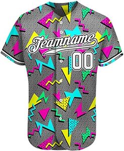 เสื้อเบสบอล80S & 90S สำหรับผู้ชายเสื้อซอฟต์บอลพิมพ์ลายตาข่ายแบบติดกระดุมพิมพ์ลายซับลิเมชันสำหรับเล่นกีฬา - Product Image 3