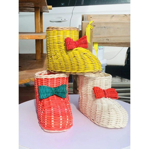 OEM Handmade Vietnam Rattan <b>Christmas</b> Ornament Set Eco Friendly Decor - Product Image 1