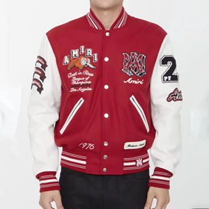 Veste universitaire pour hommes, sortie d'usine, prix bas, veste de sport pour hommes, vente en gros, veste d'hiver personnalisée OEM - Product Image 1