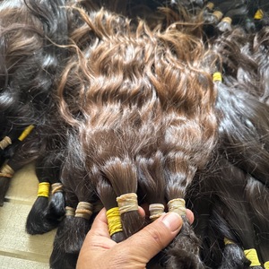 ผมแท้บราซิล Remy 100% สำหรับทำวิกผม แบบหางม้าสีน้ำตาลธรรมชาติ ลอนธรรมชาติ ขนาด 16 ถึง 38 นิ้ว - Product Image 4
