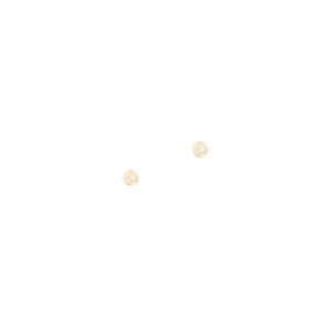 White Glass Scarf Magnet <b>Stud</b> <b>Earrings</b> Ball Shape - Product Image 1