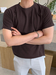 T-shirt personnalisé pour homme, coupe ample, imprimé, teint uni, épaules tombantes, 100 % coton, t-shirt personnalisé pour homme - Product Image 5