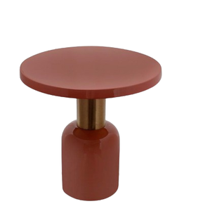 Table d'appoint ronde Table en métal Accent pour le thé Table d'appoint de luxe moderne Meubles de salon fournis par l'Inde - Product Image 6