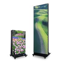 Affichage LED pliable P1.86 P2 P2.5 P3 Afficheur numérique LED portable pour la publicité Afficheur numérique LED ultra fin pour intérieur avec support à roulettes