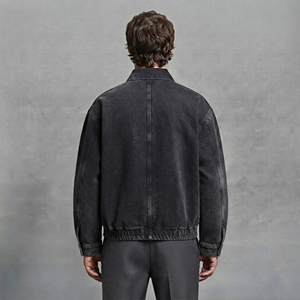 High Quality <b>Custom</b> Made 100% Cotton 14 OZ Long sleeve Winter casual wear <b>Denim</b> <b>Jacket</b> with <b>Custom</b> Embroidery Logo Men <b>jacket</b> - Product Image 3