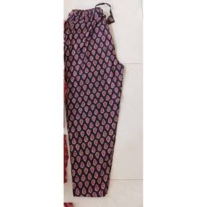 Femmes coton imprimé végétal Ajrakh pantalon Handblock impression lâche cordon été Boho doux pyjama bohème OEM personnalisé - Product Image 1