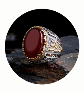 High Quality Turkish Jewelry Agate <b>Ring</b> <b>Mens</b> Luxury 925 Sterling <b>Silver</b> <b>Ring</b> Natural Stone Wholesale Jewelry From Turkey - Product Image 1