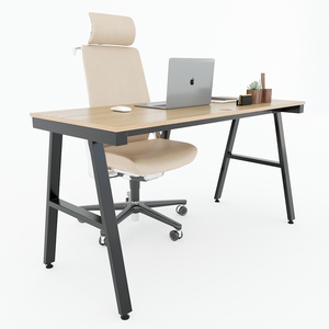 Aconcept HBAC035 140x60cm Adjustable and <b>Extendable</b> Plywood <b>Desk</b> for School Featuring Melamine Coating and Iron Legs - Product Image 4