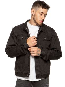 Chaqueta vaquera con cuello levantado de alta calidad para hombre personalizable 100% algodón Casual Invierno bajo MOQ XL tamaño High Street Style - Product Image 6