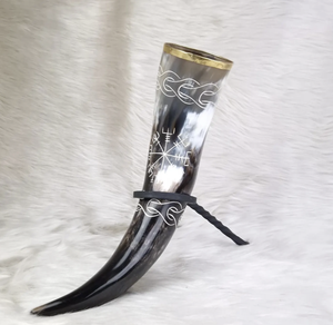 Cuerno para Beber Cerveza, Ecológico y Natural, de Cuerno de Buey, Jarra para Beber Cerveza, Cuerno Vikingo de Búfalo - Product Image 2