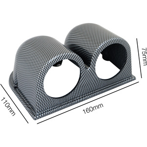 Supporto orizzontale per strumenti con 2 fori, effetto carbonio - Product Image 2