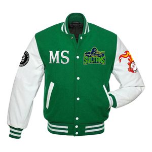 ผู้ผลิตเสื้อแจ็คเก็ตหนังสีเขียวขาวสำหรับผู้ชาย แบบหนา ทรงโอเวอร์ไซส์ สไตล์ฮู้ดดี้สีซีด ประเทศปากีสถาน ปี 2025 - Product Image 1